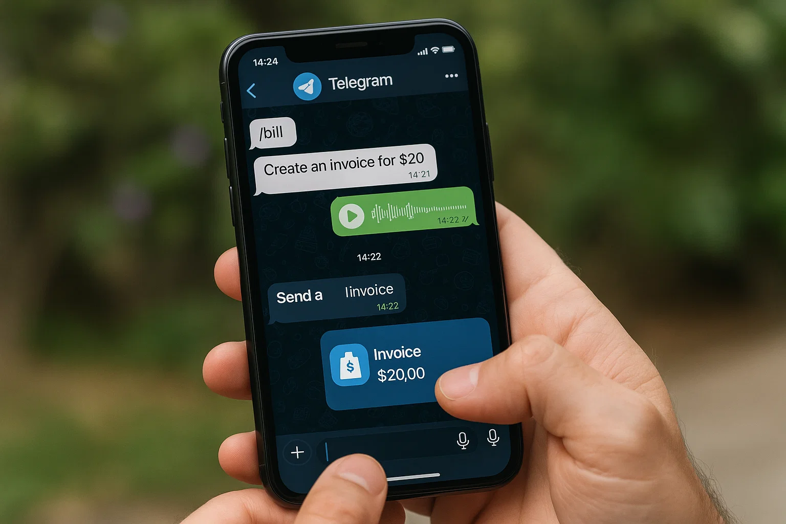 e-invoicing, Telegram freelancer, invoicing remote, billing